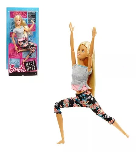 Barbie Movimientos Divertidos Made To Move Rubia Articulada