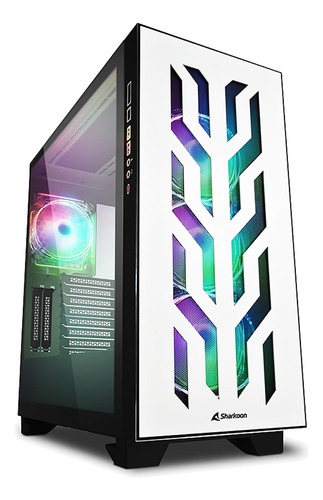 Gabinete Gamer Sharkoon Elite Shark Ca300t Rgb 4 Fanes 120mm