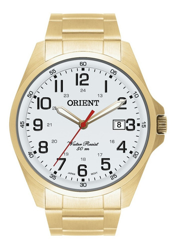 Relógio Masculino Orient Mgss1048 S2kx Dourado Analógico
