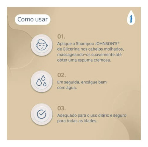 Kit 3x Shampoo Baby Johnsons Com Glicerina - 400ml