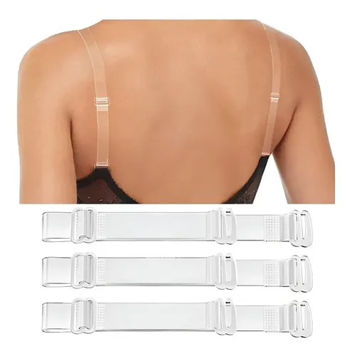 X3 Tirante Sujetador Para Sostenes Transparente Ajustable