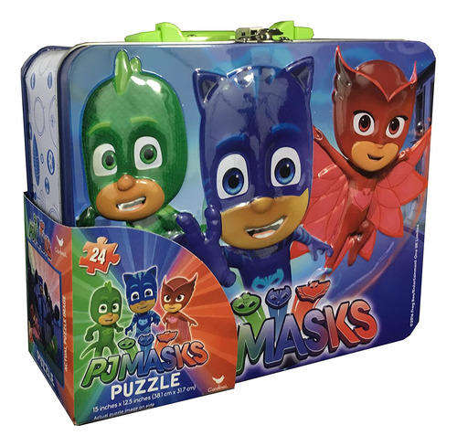 Paw Patrol Mascas Pj - Rompecabezas En Lata Con Mango
