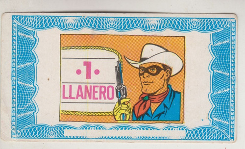 Tarjeta Llanero Solitario Lone Ranger Vintage Coleccionables