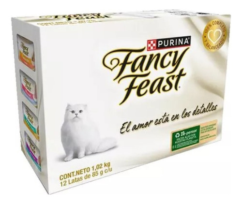 Fancy Feast Alimento Para Gatos Sabores Variados 12 U / 85 G