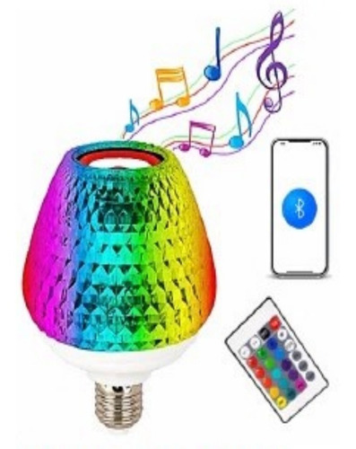 Bombillo Led Rgb Fresa Con Bluetooth De 18w Mayor Detal