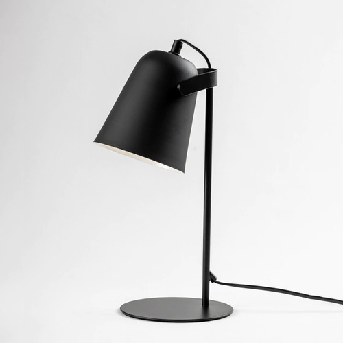 Lampara De Mesa Velador Grimm Alto Rancho Metálica Elegante Estructura Negro