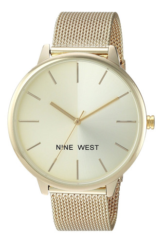 Reloj Mujer Nine West Nw-1980chgb Cuarzo Pulso Dorado En