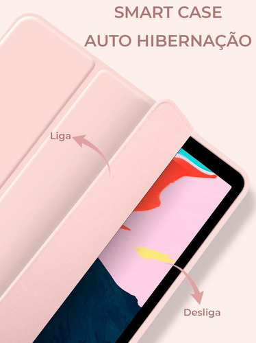 Imagem 2 de 6 de Capa iPad 7/8a Ger. 10.2 Wb Slim C/ Comp. P/pencil Ouro Rosa