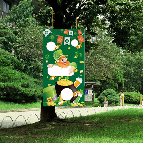 Toss Game Flag Festival Game Banner Banner Sombrero Verde