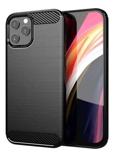 Case Funda Silicona Fibra De Carbono Para iPhone 13 Pro