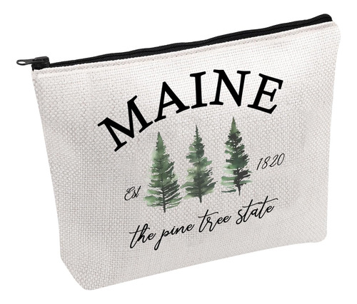 Pwhaoo Maine Travel Cosmetic Bag Maine The Pine Tree State E