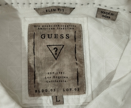 Camisa Guess Los Angeles Made In India Slim-fit L (Usado)