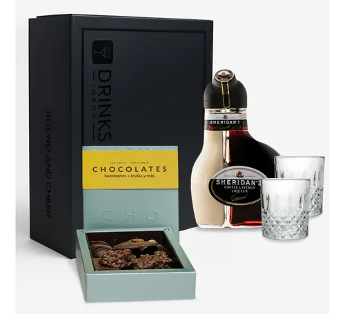 Regalo Sheridan's + Vasos + Chocolates Rapanui - Tomate Algo