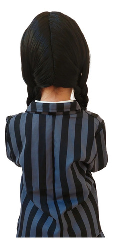 Peruca Franja Tranças Wandinha Adulto E Infantil Halloween