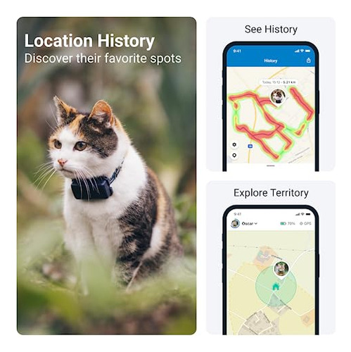 Gps Cat Tracker Tractive Mini A Prueba De Agua Con Monitor D