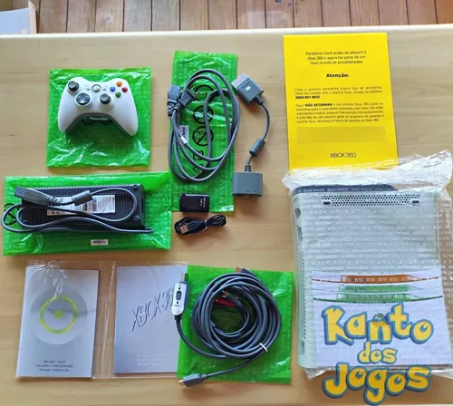 Xbox 360 Branco Na Caixa Completo Com Kinect [230303] - R$ 650