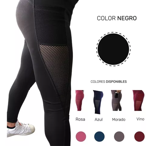 Leggins Deportivos Dama De Licra Con Bolsa Celular Gym Mujer