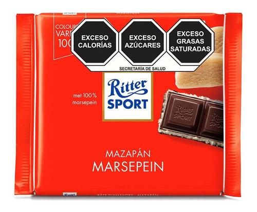 Chocolate Amargo Ritter Sport Con Mazapán 100g