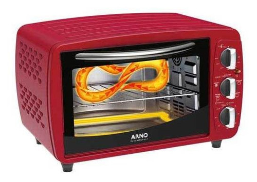 Forno de bancada elétrico Arno Airfry 5 em 1 20L vermelho 127V