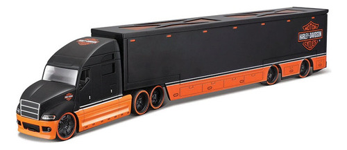 Trailer Harley Davison Custom Haulers Escala 1:64 Maisto Color Negro