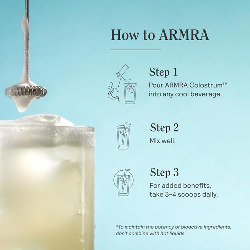 Armra Colostrum Premium Em Pó, Alimentado Com Capim, Bl...