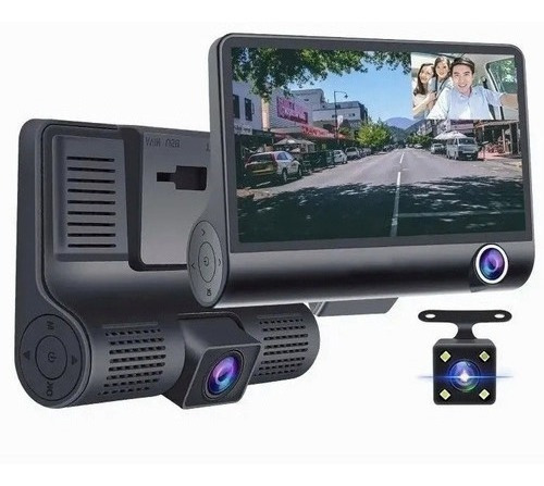 Dual Dash Cam 1080p Full Hd Cámara Frontal Y Trasera Para Ca