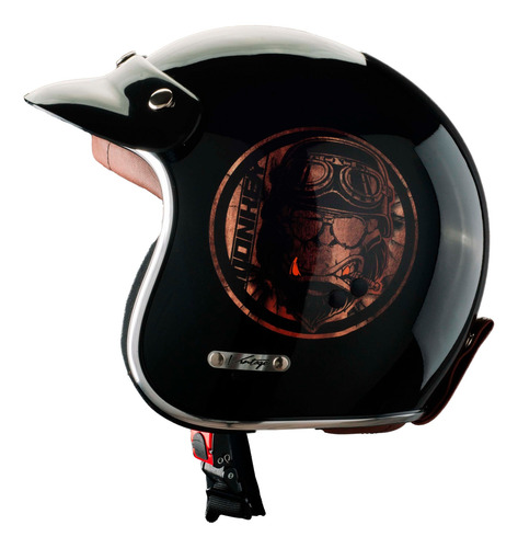 Imagen 4 de 6 de Casco Para Moto Abierto Vertigo Vintage Monkey Talle M Cuota