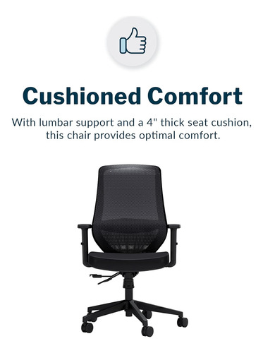 Silla Ergonómica Varidesk Con Soporte Lumbar Y Malla, Negro