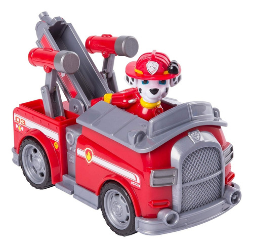 Paw Patrol Marshall Carro Transforming Fire Engine Color Rojo