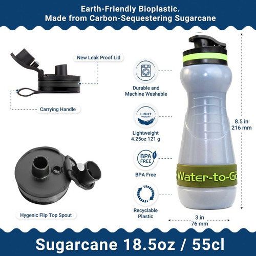 Botella Con Filtro De Agua Water To Go, Perfecta Para Sender