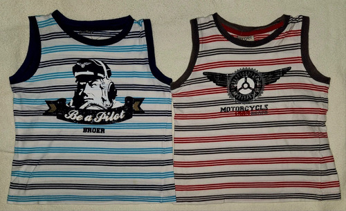 Musculosa X 2 Niño Broer Talle 3 A 4 Años