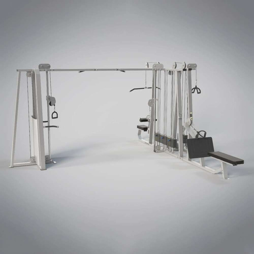 Jungla Multi-estación Profesional 5 Estaciones Gimnasio Gym Estructura Negro