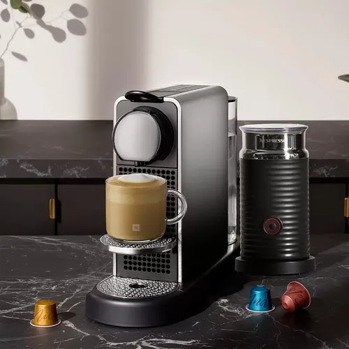 PLATINUM Luxurious セット Cafeteira elétrica Nespresso Citiz Platinum com Aeroccino 3 Grey