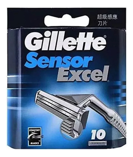 Hojas De Afeitar Para Gillette Sensor Excel - Paquete De 10