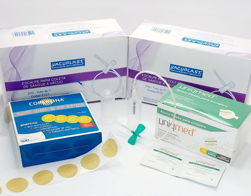 Kit Prp L-prf Coleta Sangue 100 Escalpes Acessórios