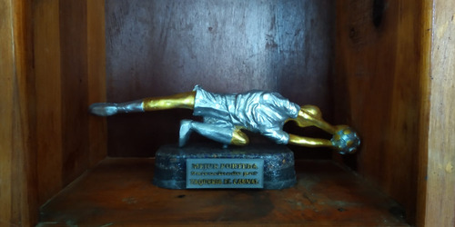 Trofeo Fut-bol Portero Atajando El Balón