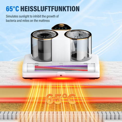 Aspirador De Ácaros Para Colchones Con Luz Uv Y Aire Calient