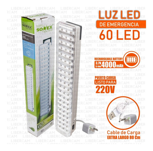 Imagen 3 de 10 de Pack X 4 Luz De Emergencia Slt 220v 60 Led Envio Grati