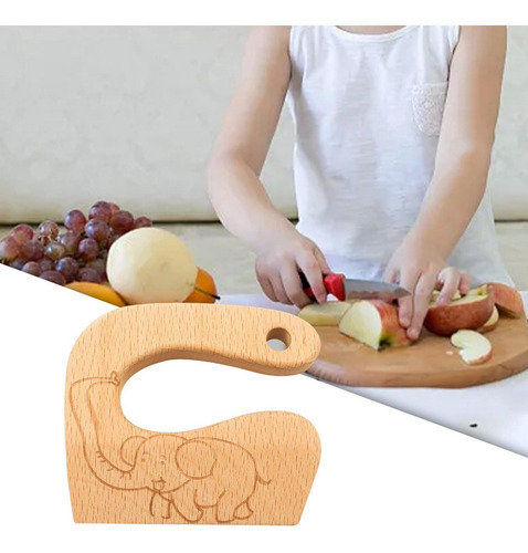 Imagen 4 de 7 de De Madera Cuchillo Para Niños Pequeños Herramienta De