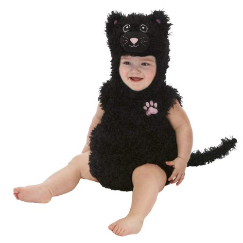 Just Pretend Kids Infant Romper, 6-12 Meses, Gato Negro