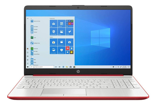 Laptop  HP 15-gw0001la roja y plata 15.6", AMD Athlon 3050U  12GB de RAM 256GB SSD, AMD Radeon 1366x768px Windows 10 Home
