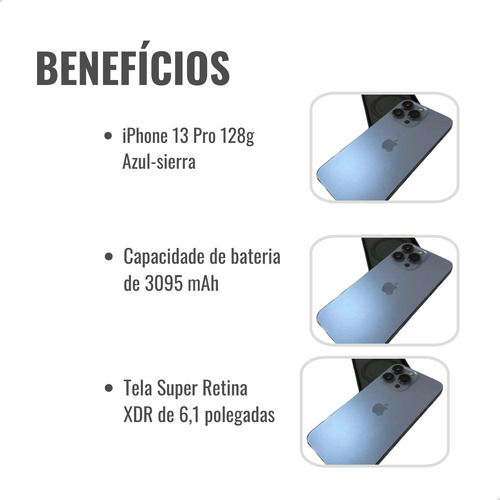 iPhone 13 Pro 128g Azul-sierra Apple Semi Novo Particular Fb (Usado)
