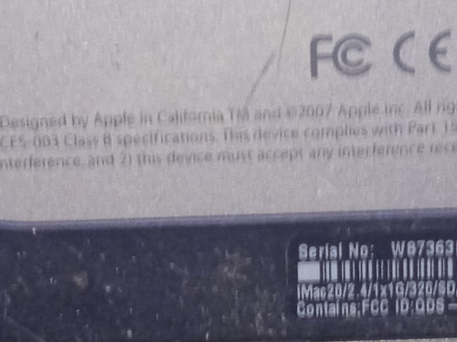 Main Motherboard I Mac A1224 Mod: 820-2143 (Usado)