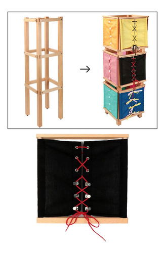Montessori Toys Busy Board Aprender A Vestirse, Cordones