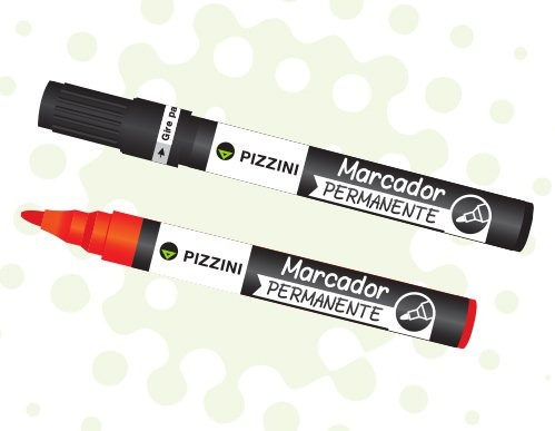 Marcador Permanente Punta Redonda Negro Pizzini 1260ng