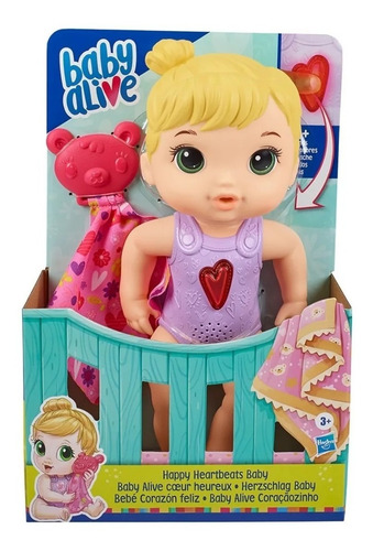 Imagen 1 de 2 de Baby Alive Hasbro E6946 Bebe Corazon Feliz Luz Sonido Full