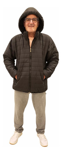Campera De Hombre Inflable Forrada Con Polar Talles Grandes