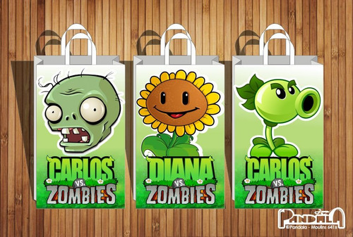 Bolsitas Para Sorpresitas Plants Vs Zombies X10 Unid.