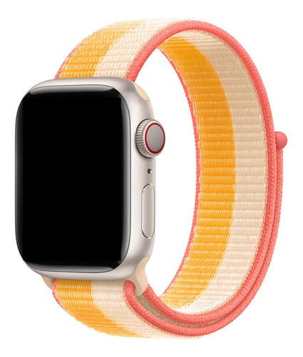 Pulseira Nylon Loop Para Apple Watch 38mm Maize White