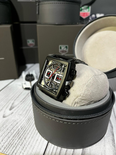 Reloj Hombre Mónaco Cronógrafo Calendario Negro Fórmula 1 Negro Negro (Reacondicionado)